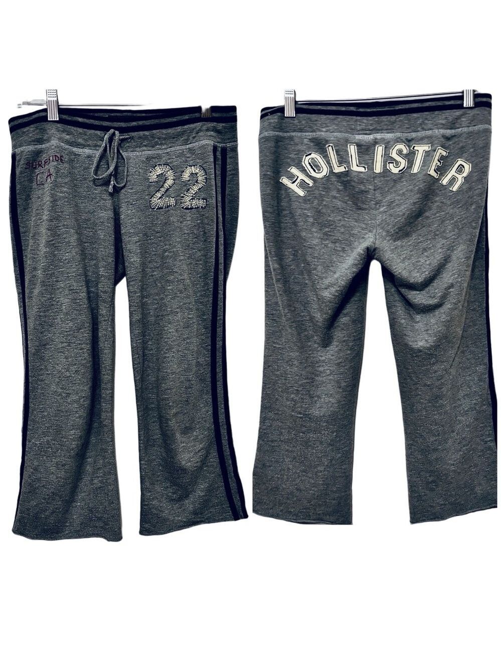 Vintage Y2K Hollister Gray Capri Low Rise Sweatpants Size S
